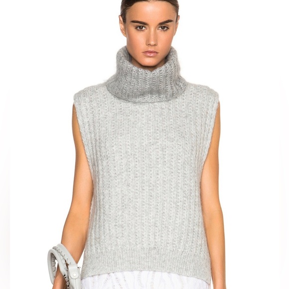 NWOT 3.1 Philip Lim|| Sleeveless Mohair Turtleneck Sweater, Wool, Alpaca Small - Picture 1 of 10